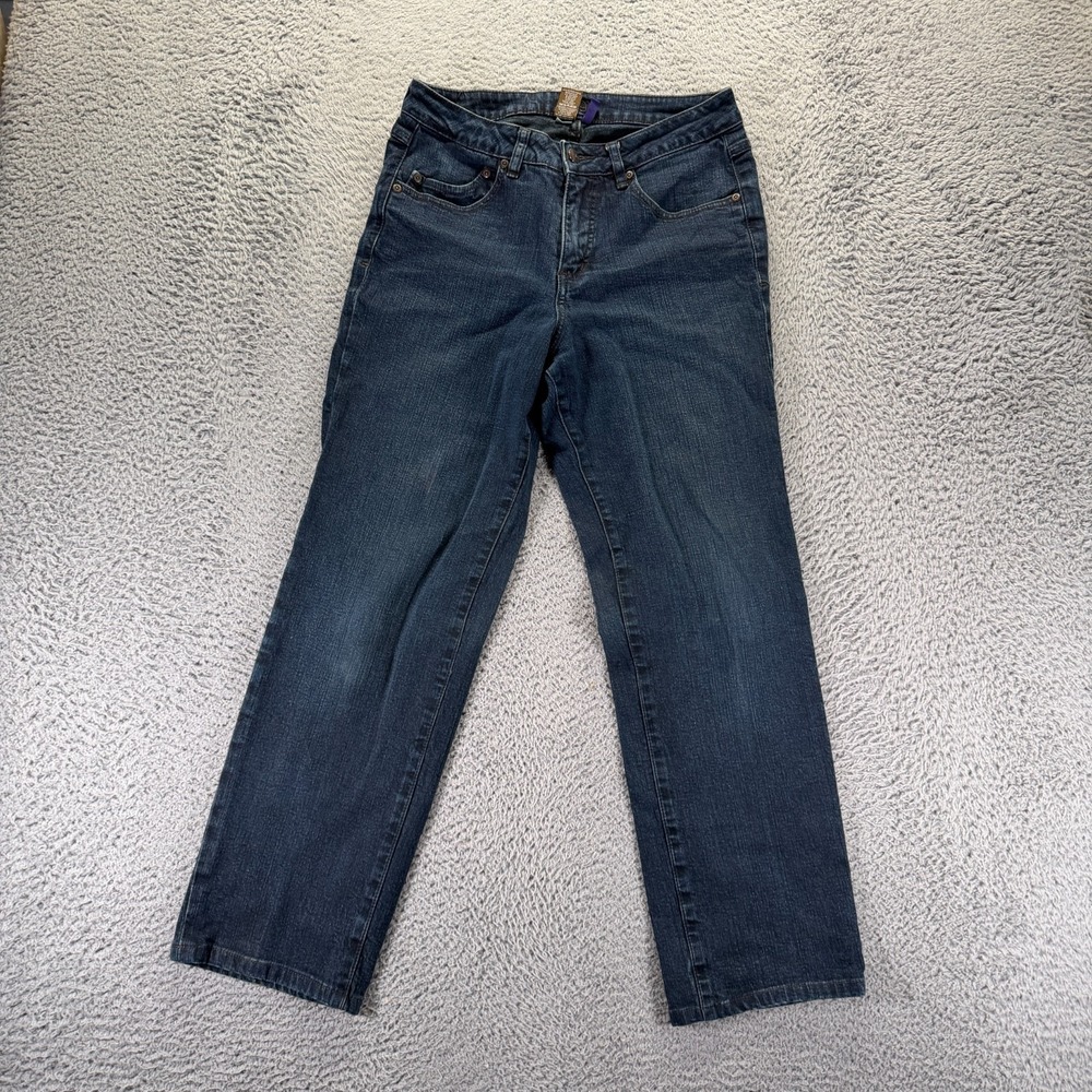 Jag Jeans Women's 10 Blue Cotton Denim Stretch Straight Leg‎ Workwear Travel